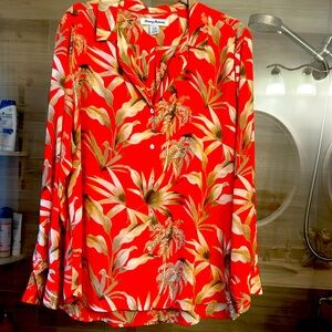 TOMMY BAHAMA SIZE LARGE SILK BLOUSE!!